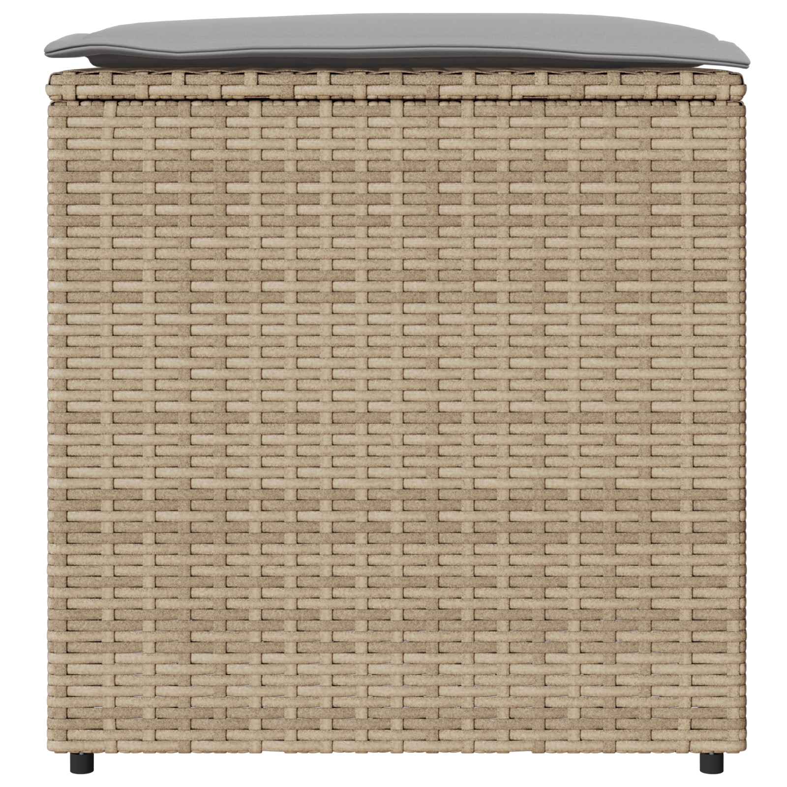 Scatola di Stoccaggio per Esterni Beige Rattan Sintetico Media