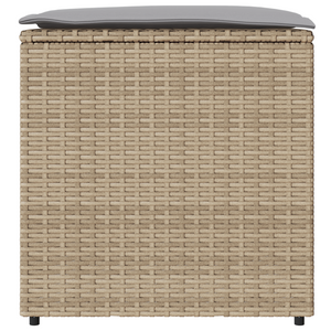 Scatola di Stoccaggio per Esterni Beige Rattan Sintetico Media