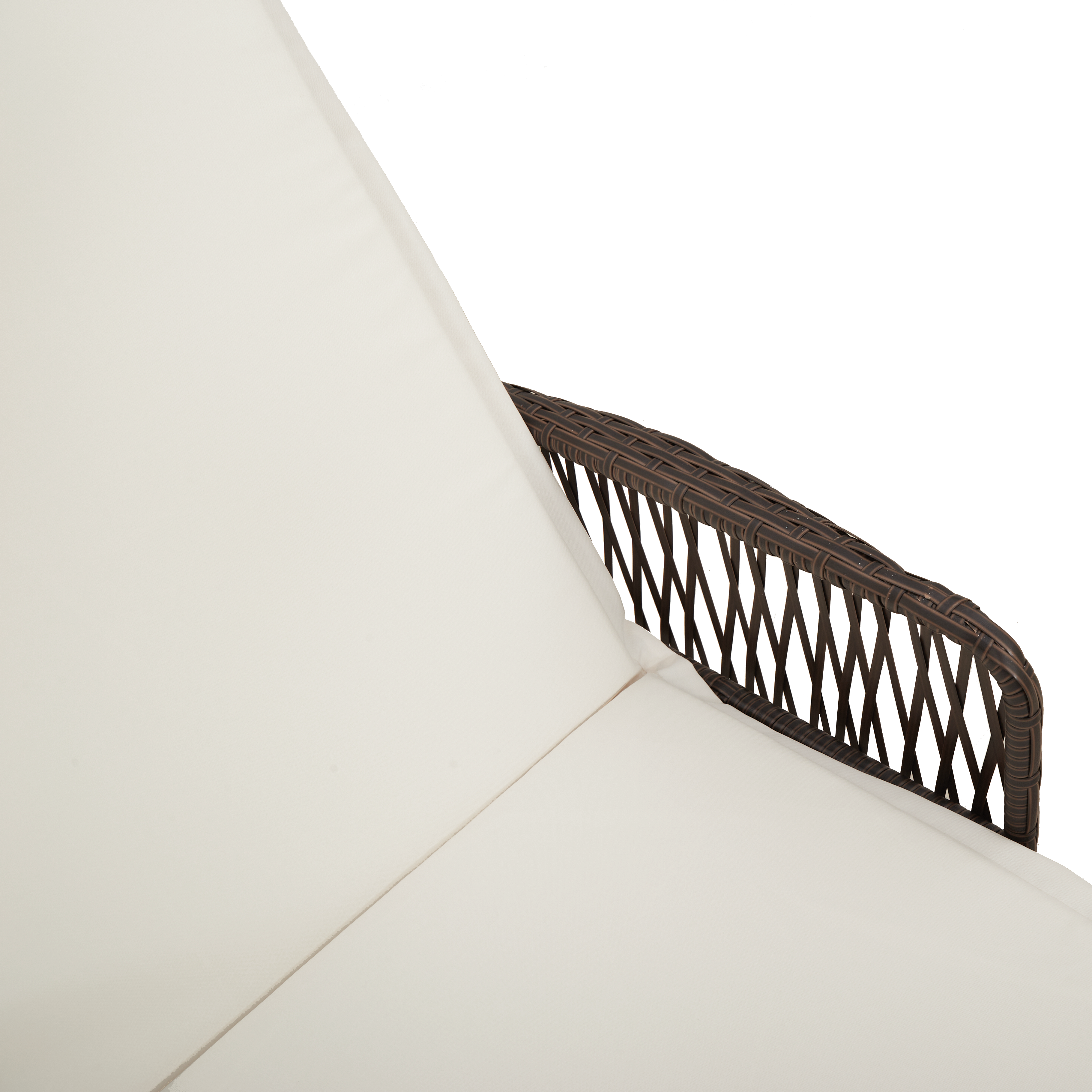 Lettino Prendisole Marrone e panna Rattan PE 157 x 55 x 92 cm