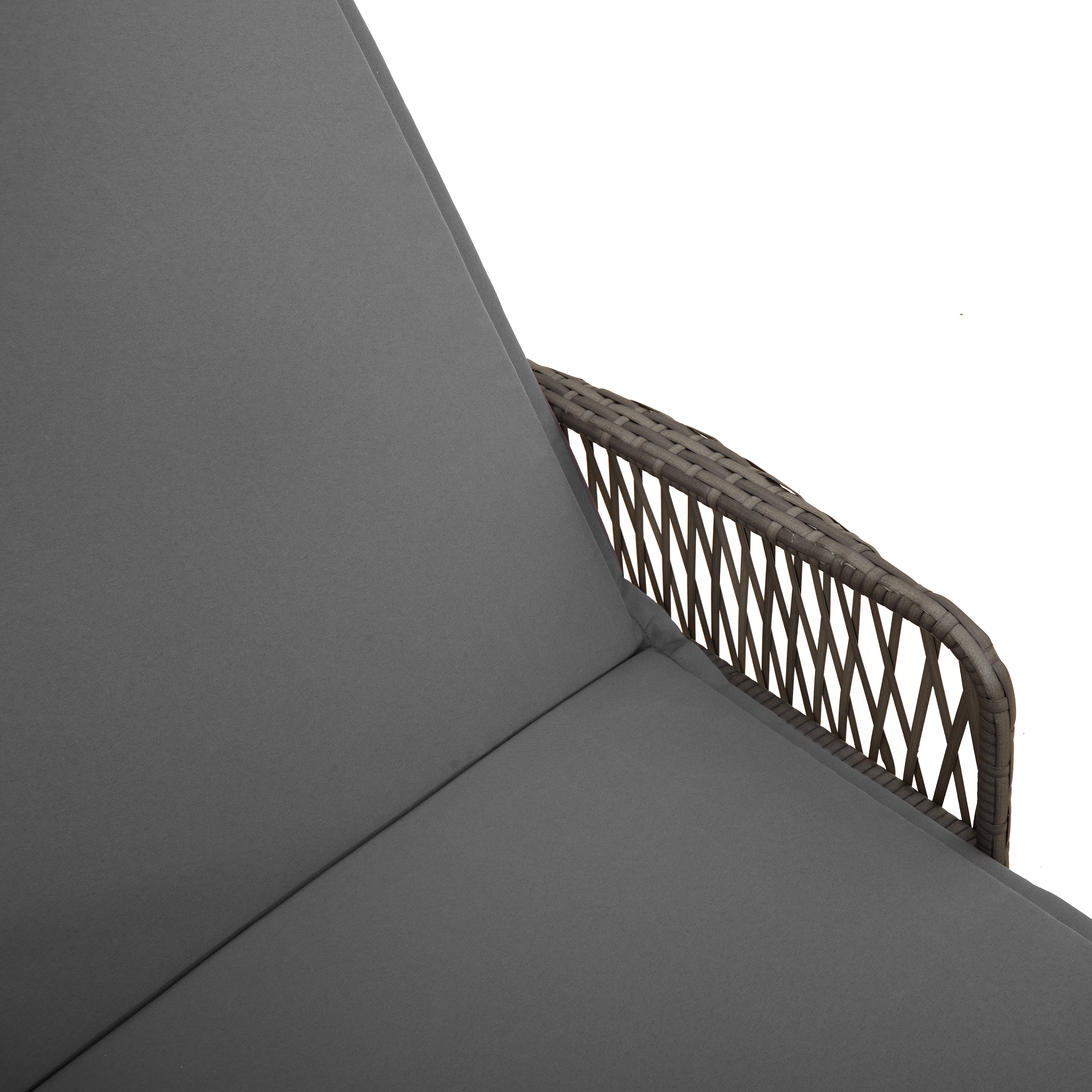 Lettino Prendisole Grigio e scuro Rattan PE 157 x 55 x 92 cm