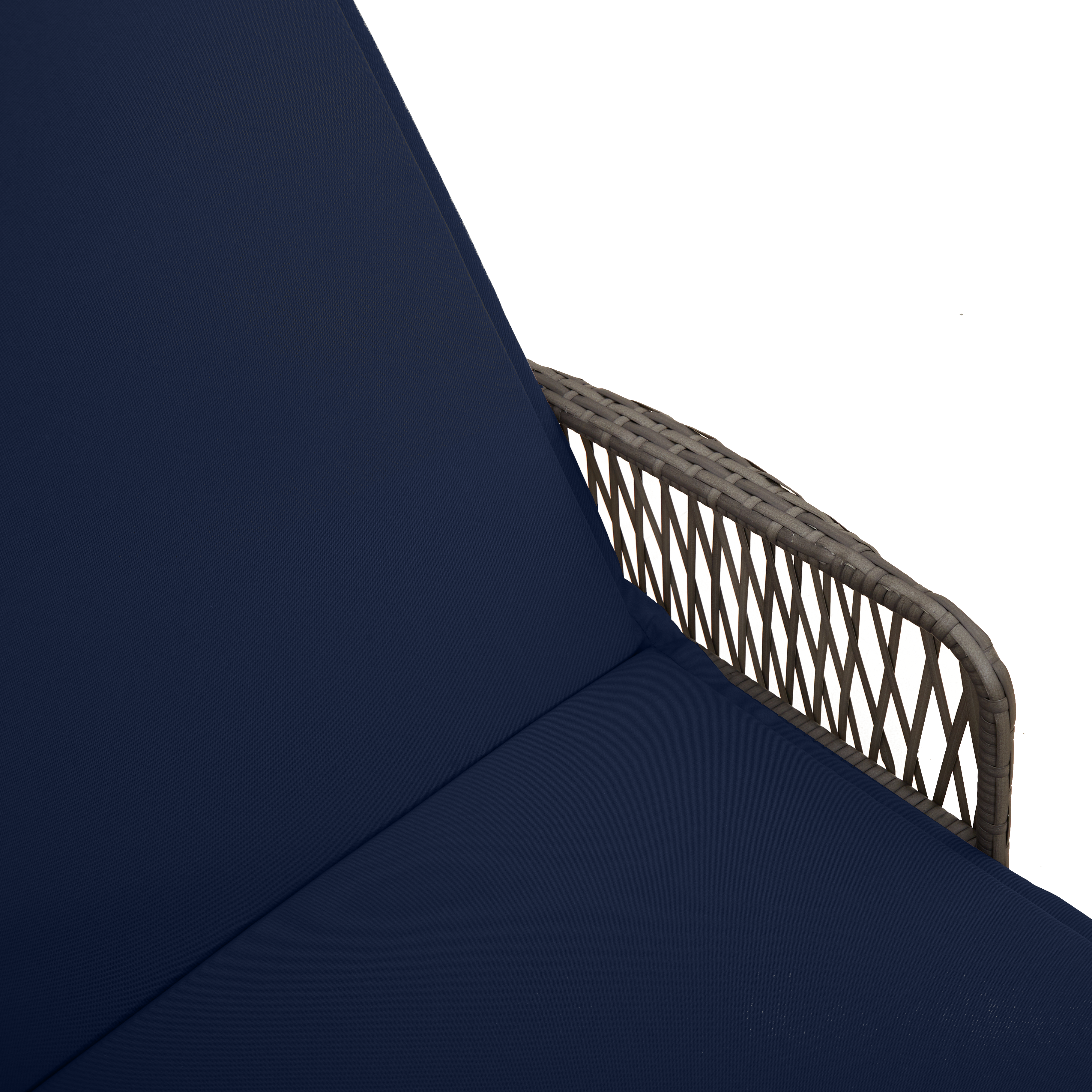 Lettino Prendisole Grigio PE Rattan 157 x 55 x 92 cm Pieghevole