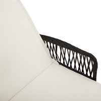 Set di Lettini Prendisole Set di 3 Nero e panna Rattan PE, metallo