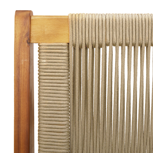 Panchina da Giardino Beige 76x122x73 cm Legno Massello di Acacia