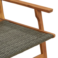 Sedie da Giardino 2 pezzi Grigio 76x67x73.5 cm Legno Massello di Acacia