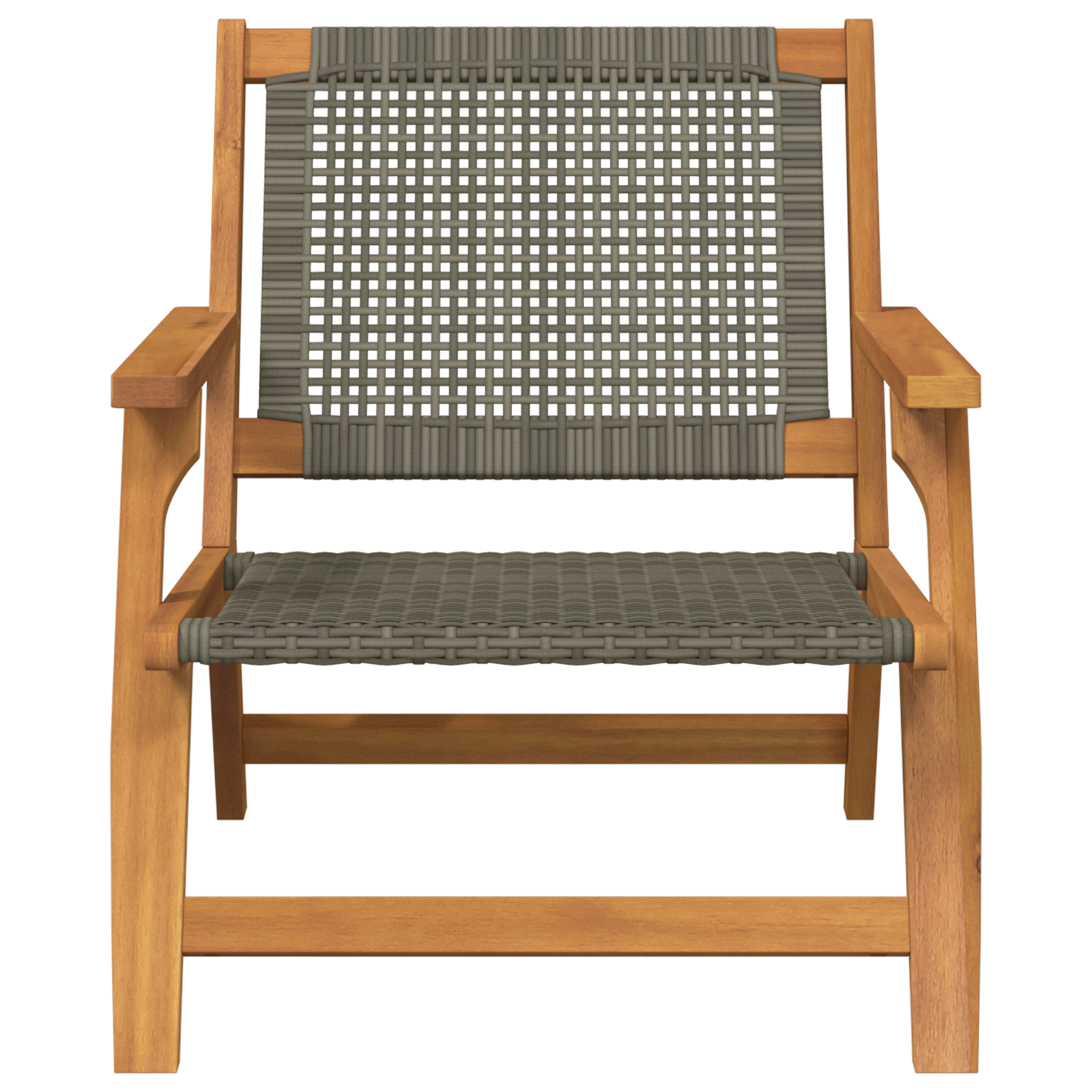 Sedie da Giardino 2 pezzi Grigio 76x67x73.5 cm Legno Massello di Acacia