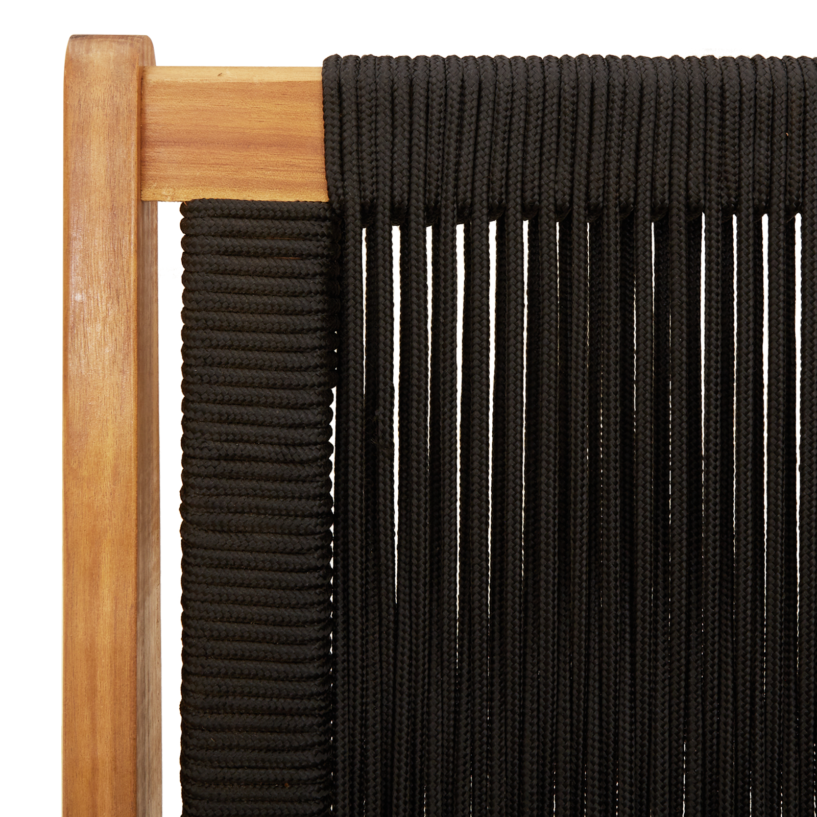 Set di sedie da giardino 2 pcs nere 67x77x73 cm legno massello di acacia