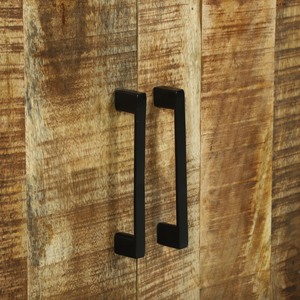 Credenza 70x35x70 cm in legno massello grezzo di mango