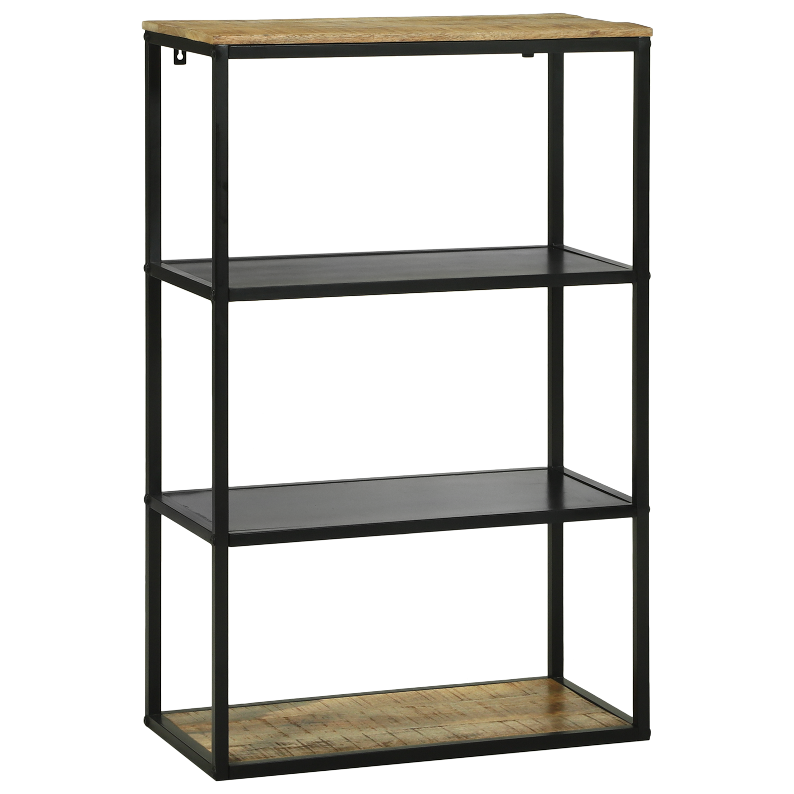 Scaffale 70x35x110 cm in legno massello di mango grezzo