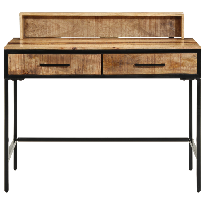 Tavolino Consolle 100x55x75 cm Legno Massiccio Grezzo Mango