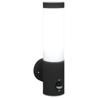 Lampade da esterno  con sensore 2 pezzi Acciaio inossidabile nero IP44