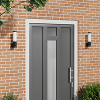 Lampade da esterno  con sensore 2 pezzi Acciaio inossidabile nero IP44