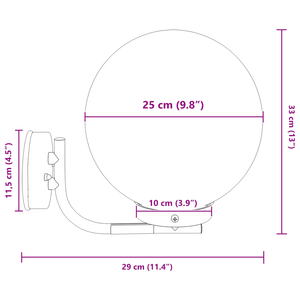 Faro da parete esterno  in acciaio inox argento IP44