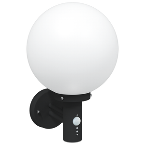 Luci da Parete da Esterno con Sensore 2 pz Acciaio Inossidabile Nero IP44