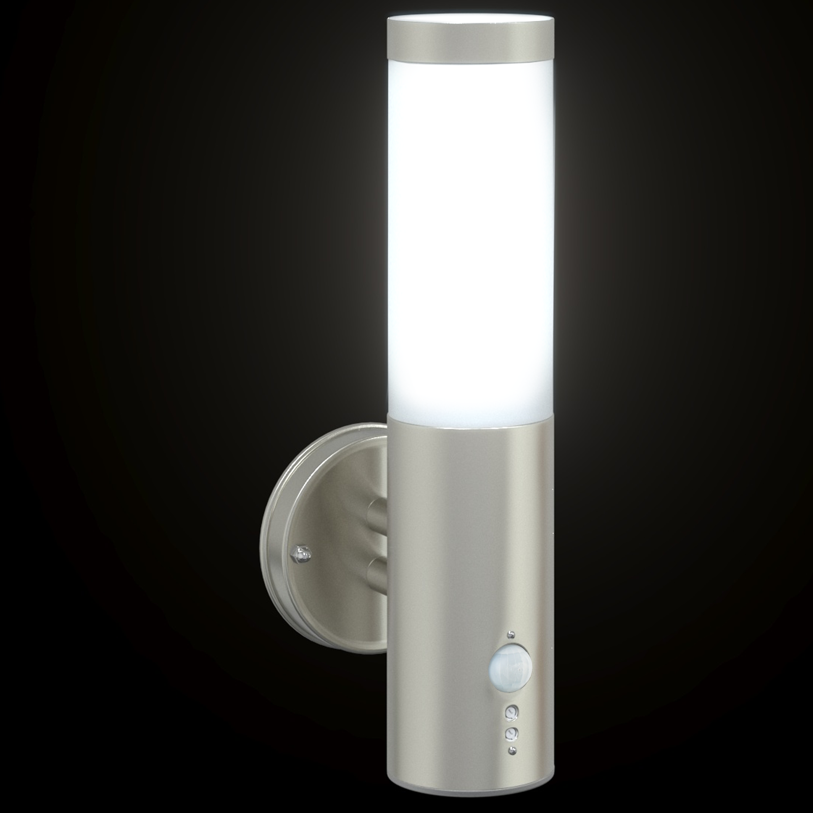 Luce da Parete Esterna con Sensore Argento Acciaio Inossidabile IP44