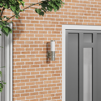 Luce da Parete Esterna con Sensore Argento Acciaio Inossidabile IP44