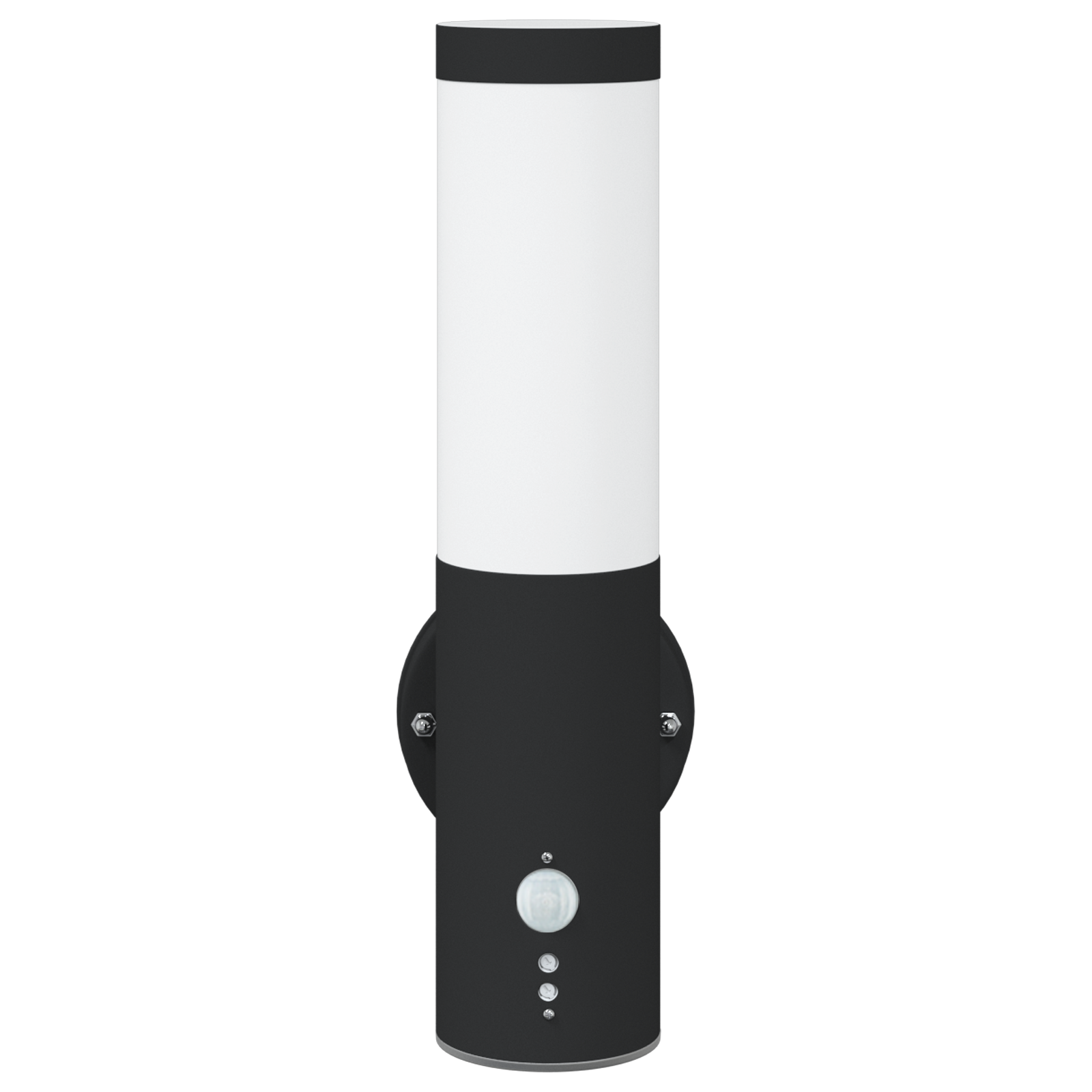 Lampada da Parete Esterna con Sensore Nera Acciaio Inossidabile IP44