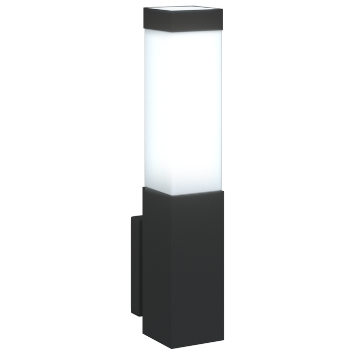 Lampade da Parete Esterno 2 pz Acciaio Inossidabile Nero IP44