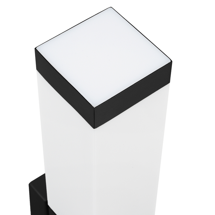 Luci da Parete da Esterno con Sensore 2 pz Acciaio Inossidabile Nero IP44