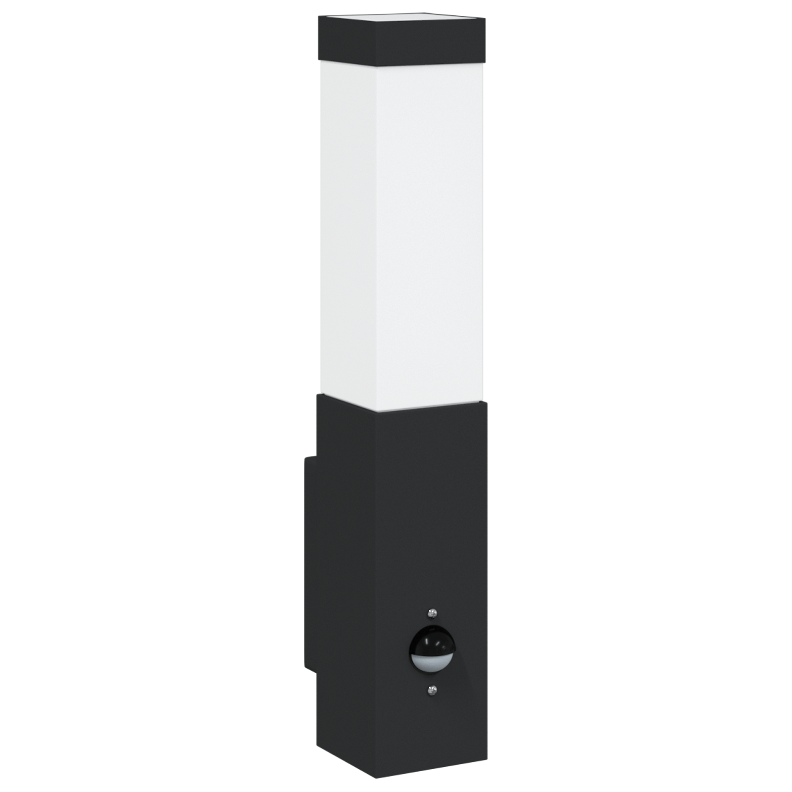 Luci da Parete da Esterno con Sensore 2 pz Acciaio Inossidabile Nero IP44