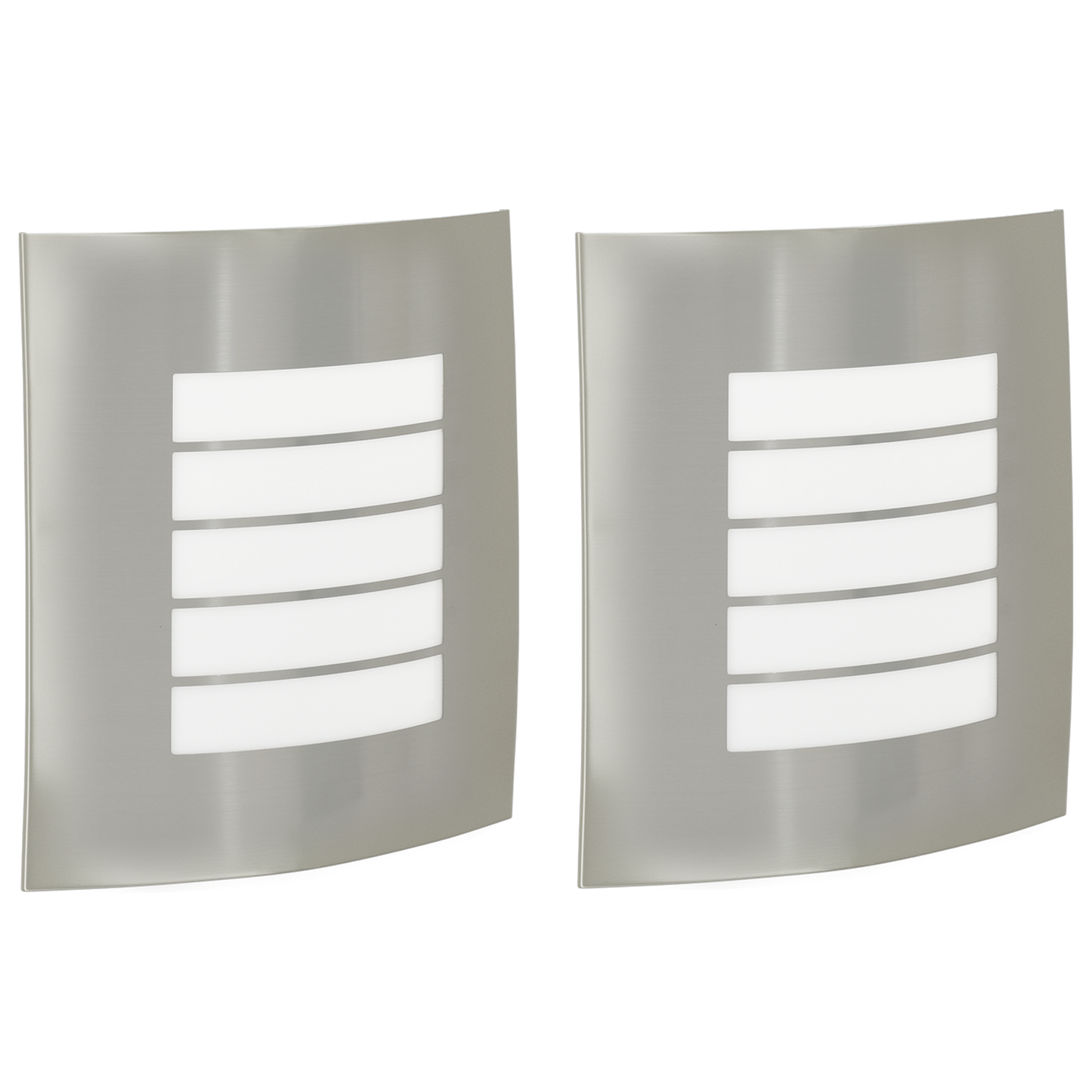 Luci da Parete Esterni 2 pcs Acciaio Inossidabile Argento IP44