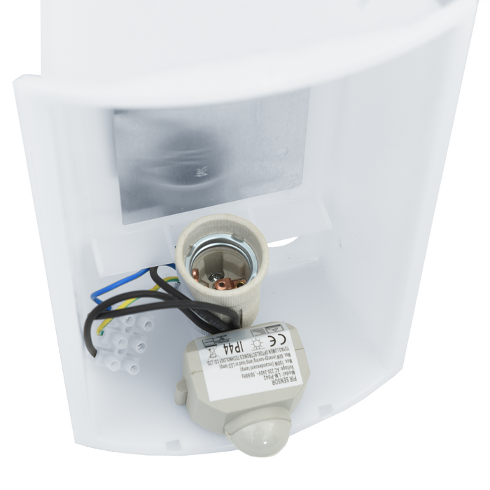 Lampada da Parete Esterno con Sensore 2 pz Argento Acciaio Inossidabile IP44