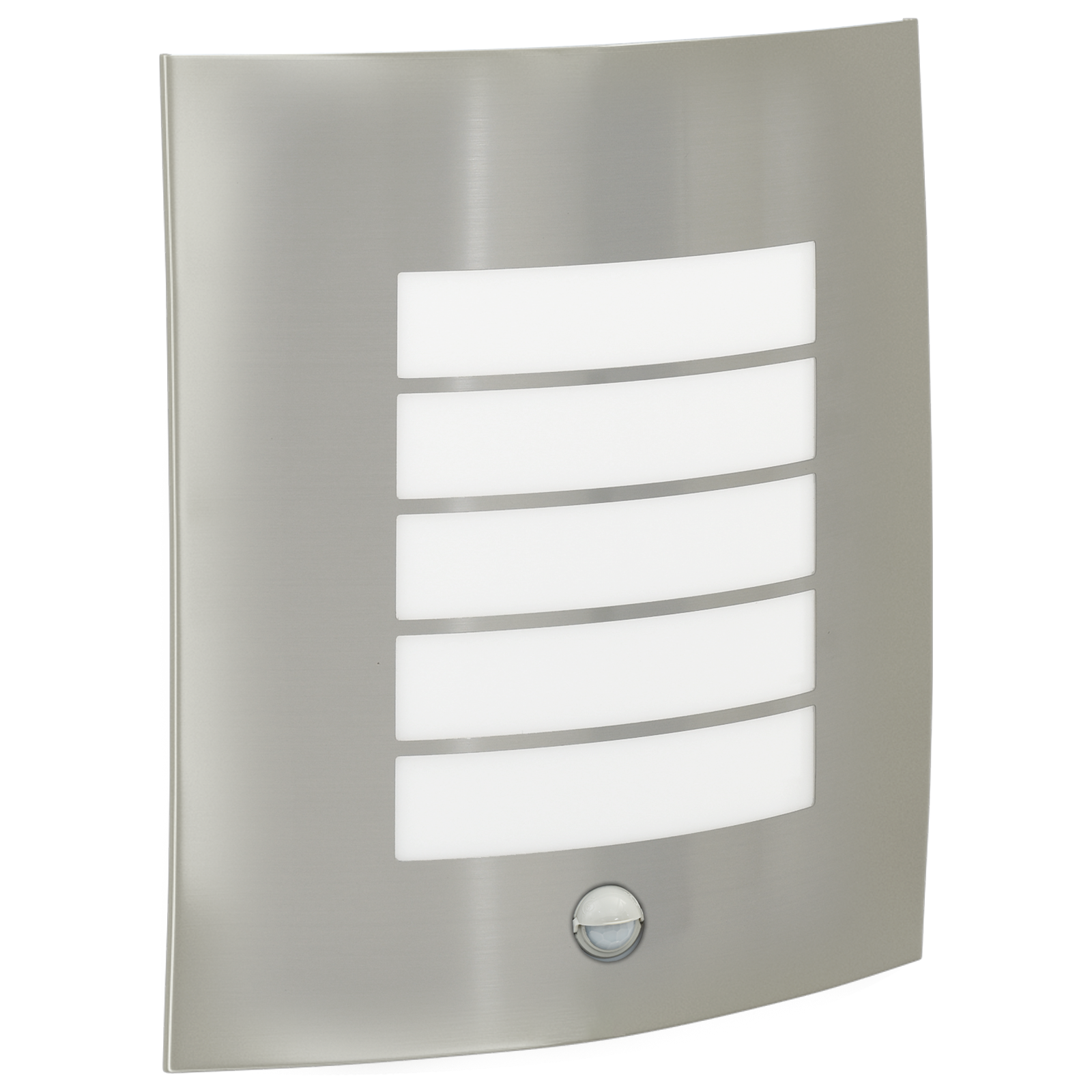 Lampade da parete esterne con sensore 2 pz Acciaio inox Argento IP44