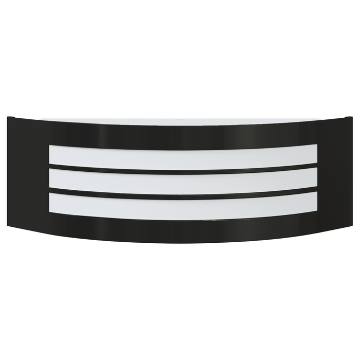 Lampada da Parete Esterno Nera Acciaio Inossidabile IP44