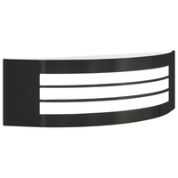 Lampada da Parete Esterna 2 pcs Acciaio Inossidabile Nero IP44