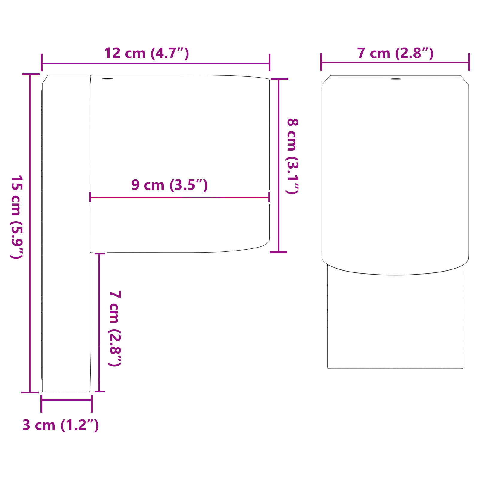 Luci da Parete Esterno Nero Acciaio Inossidabile IP44
