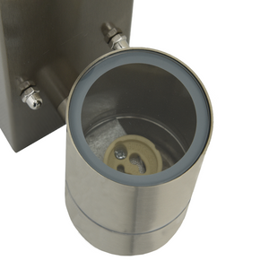 Lampade da parete esterne 2 pz Acciaio inox Argento IP44