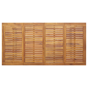 Tavolo da pranzo da esterno Grigio 180x90x75 cm Acciaio e Legno massello Acacia