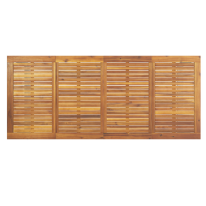 Tavolo da pranzo da esterno  Grigio 200x90x75 cm Acciaio e Legno Massello di Acacia