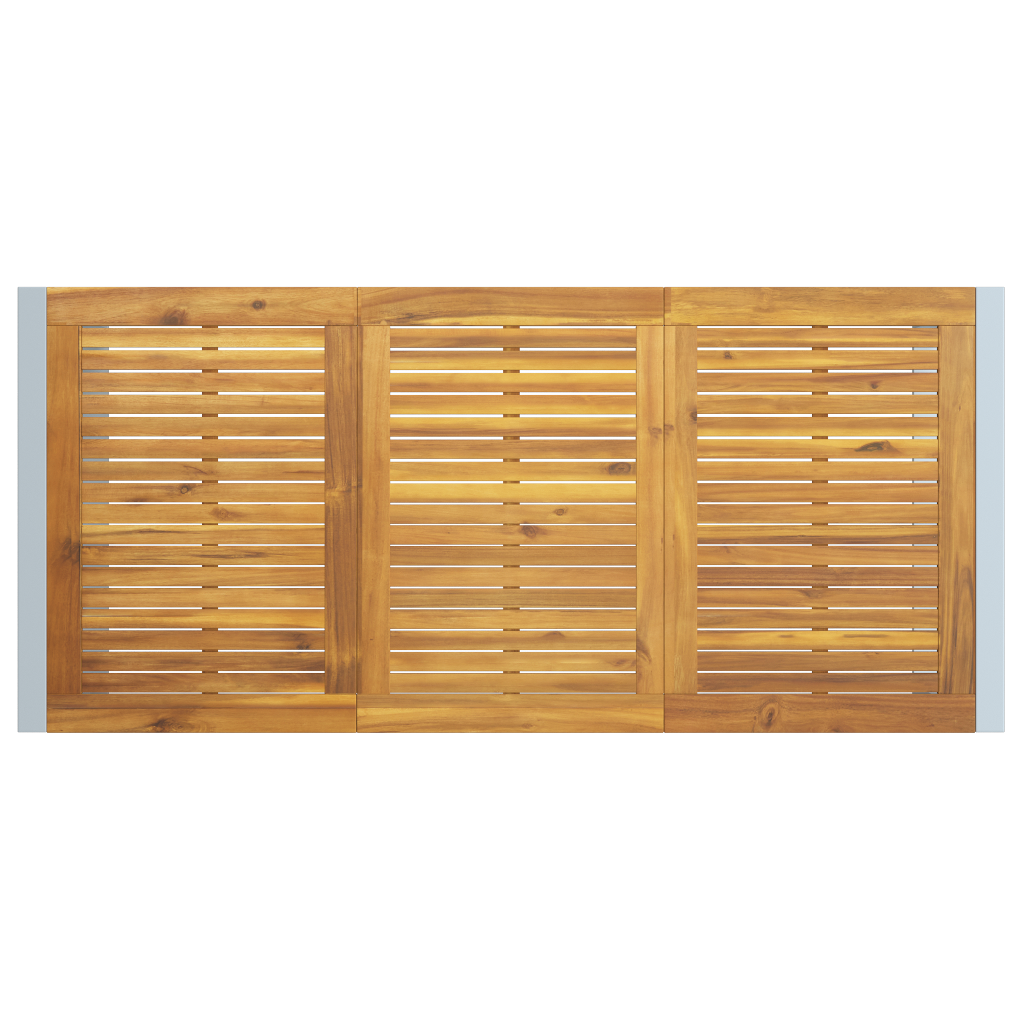 Tavolo da pranzo all'aperto  Grigio 180x90x75 cm Acciaio e Legno Massello di Acacia