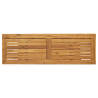 Tavolo da esterno Naturale e Grigio 35x110x75 cm Legno e Acciaio Massello