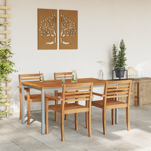 Tavolo da giardino  150x90x75 cm in legno massello di acacia e metallo