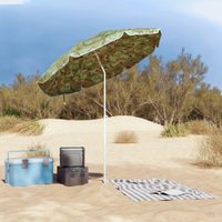 Parasol da Spiaggia  con Polo Metallico Camouflage 161x193 cm in Poliestere
