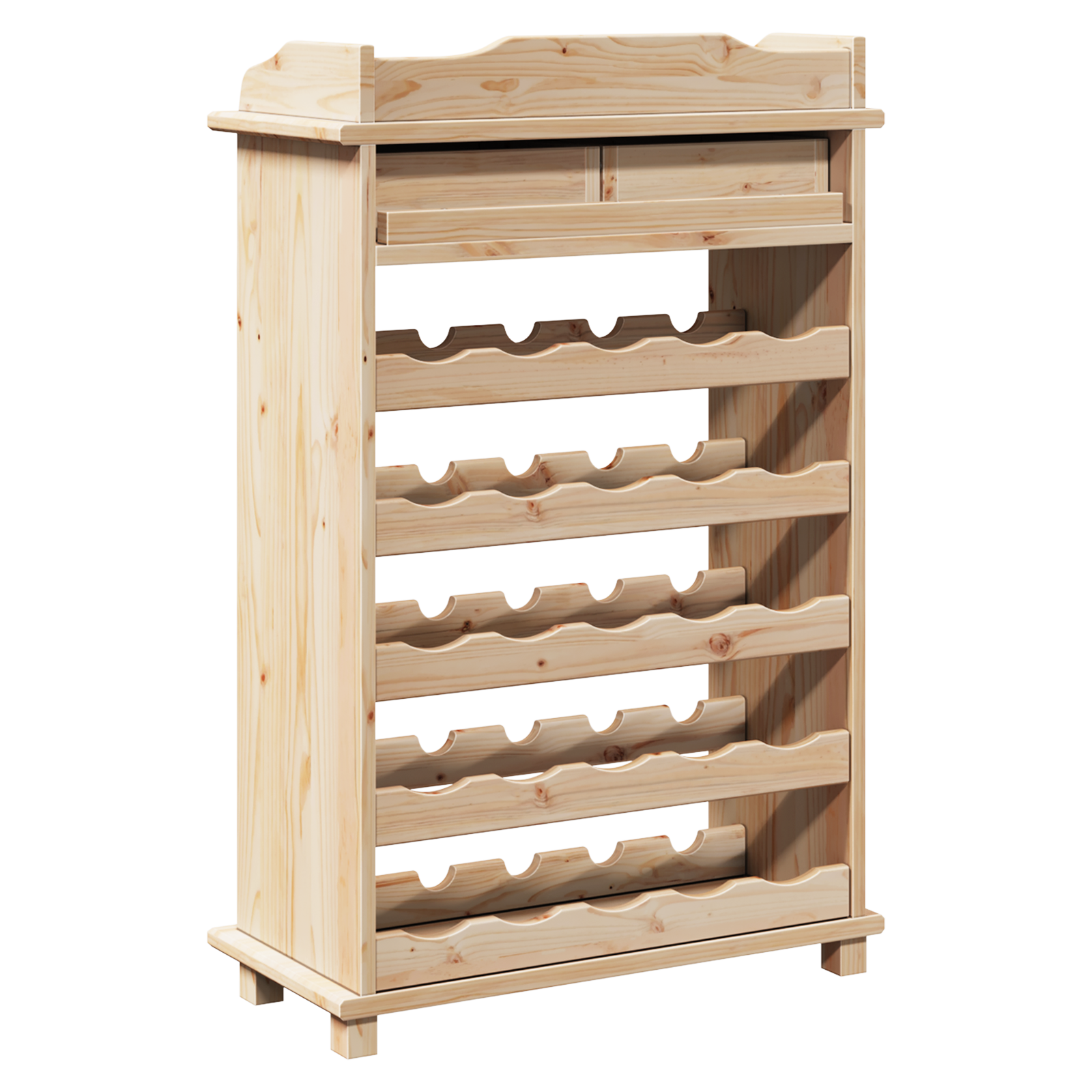 Portabottiglie  90x60x30 cm in legno massello di pino