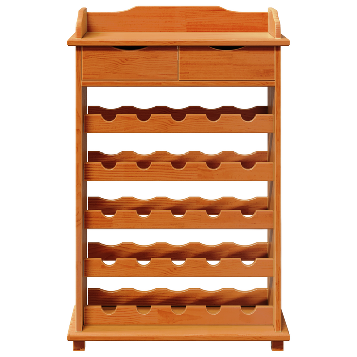 Portabottiglie 90x60x30 cm Legno Massello di Pino