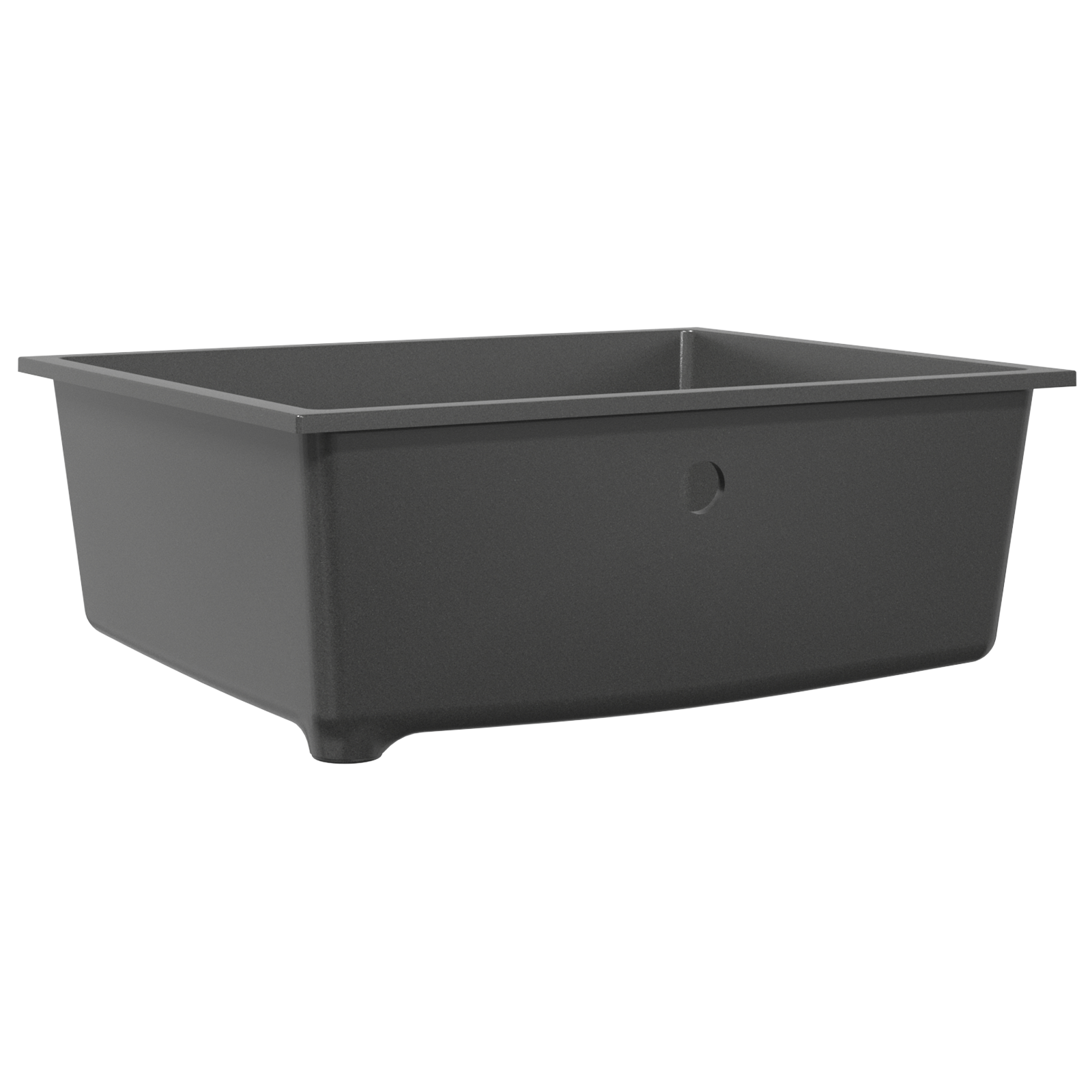 Lavello da Cucina con Foro di Sovraccarico in Granito Grigio