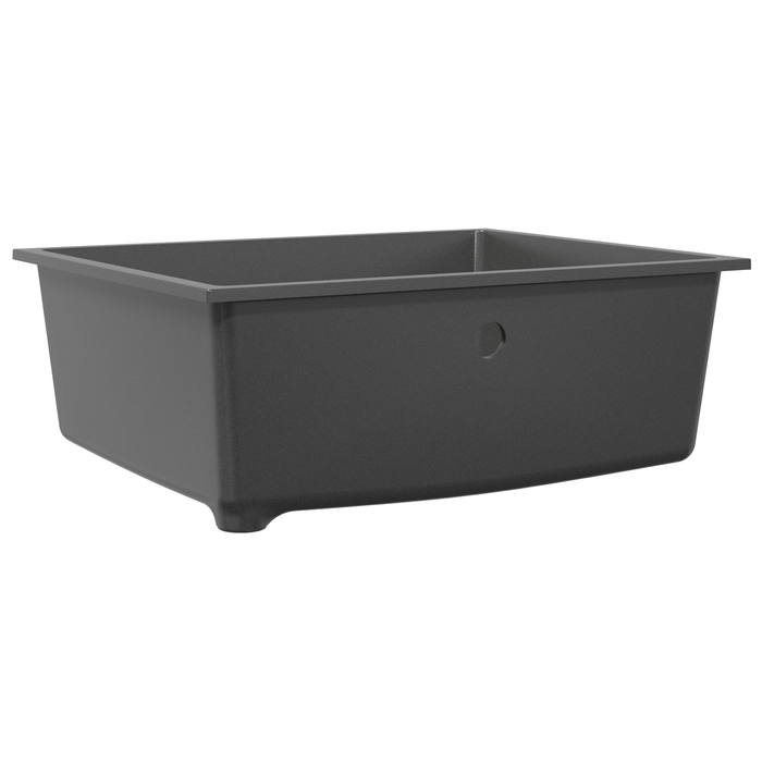 Lavello da Cucina con Foro di Sovraccarico in Granito Grigio