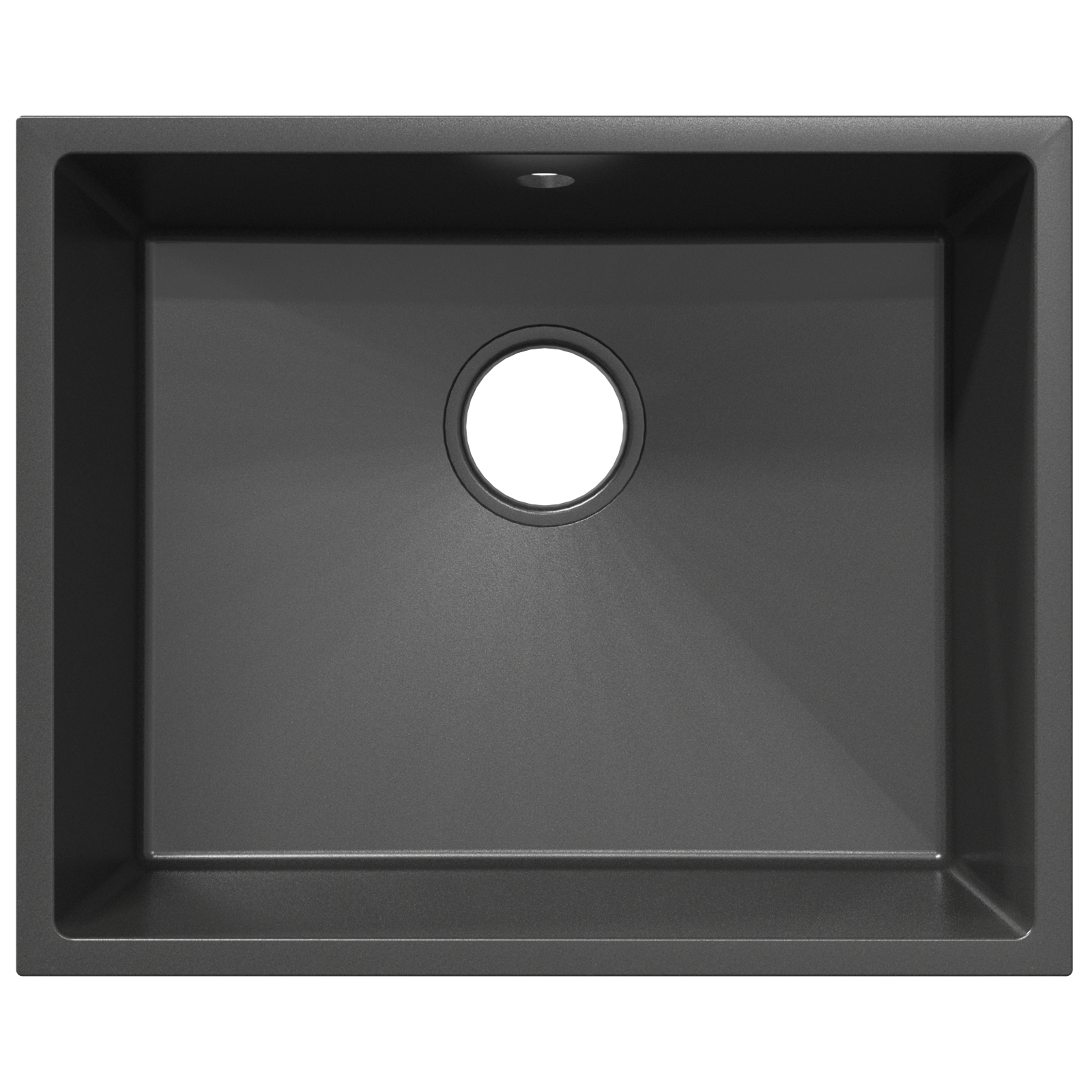 Lavello da Cucina con Foro di Sovraccarico in Granito Grigio