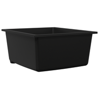 Lavello da Cucina con Foro di Troppopieno in Granito Nero