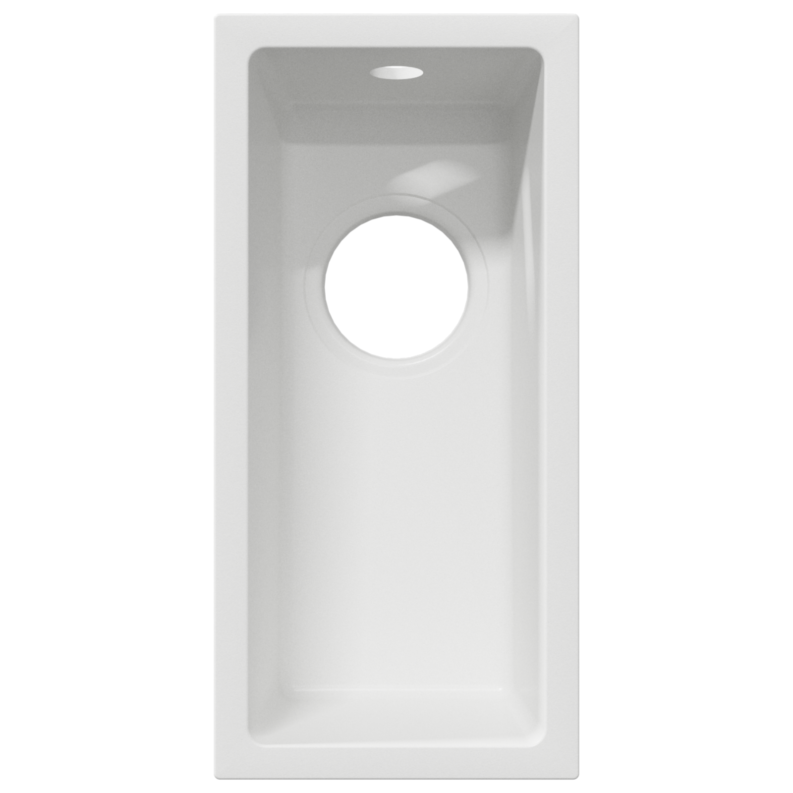 Lavello da Cucina con Foro di Sovraccarico in Granito Bianco