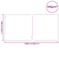 Tessuto per Laghetti 500 g/? 1x25 m