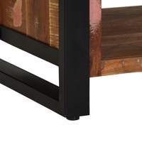 Panchina per scarpe Multicolore 100x40x50 cm in legno massello di recupero