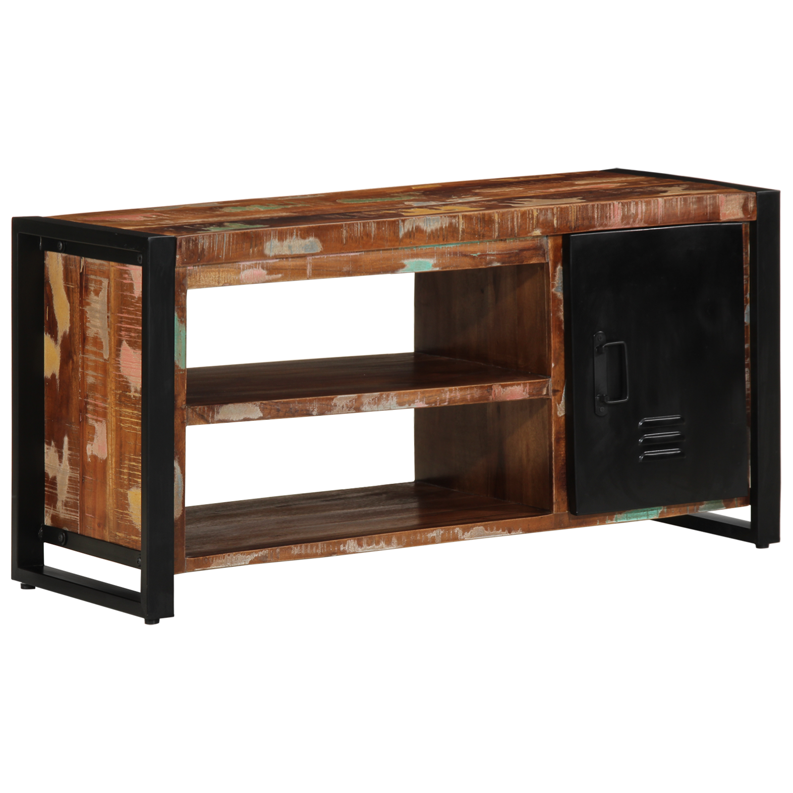 Panchina per scarpe Multicolore 100x40x50 cm in legno massello di recupero