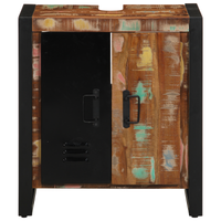 Armadio da bagno Multicolore 55x35x60 cm Legno massello di recupero