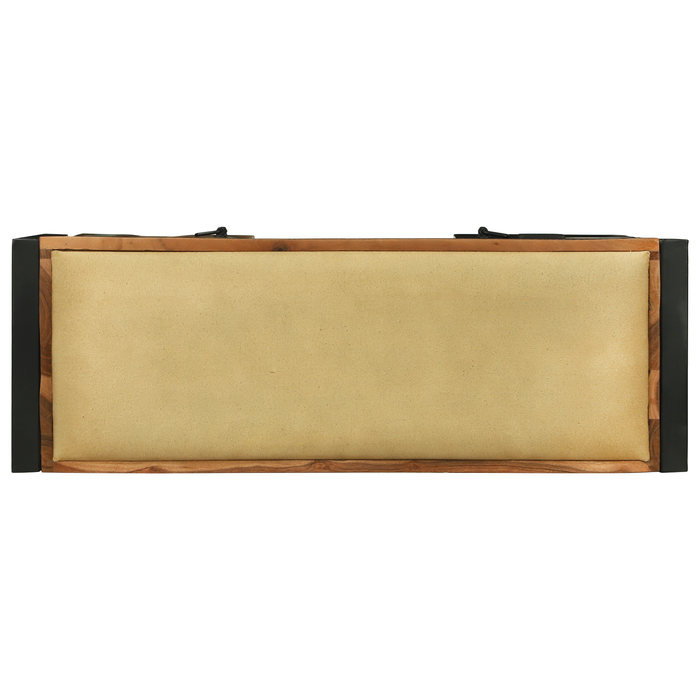 Panchina Cabinet Multicolore 100x35x50 cm Legno Massello di Recupero