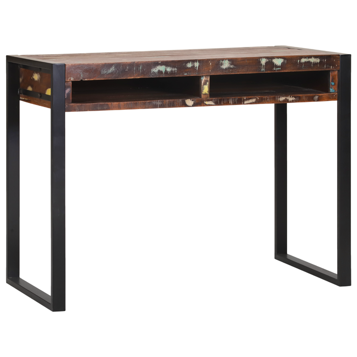 Toeletta con specchio multicolore 100x50x75 cm in legno riciclato