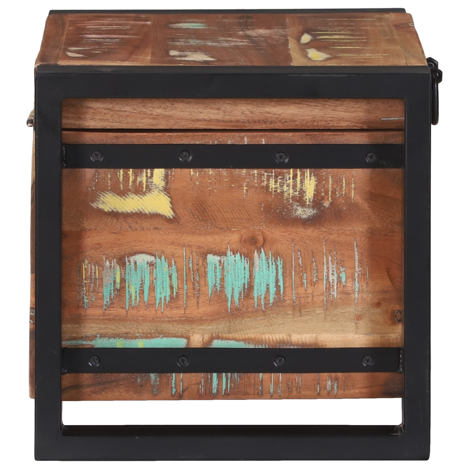 Bauli di stoccaggio 40x30x30cm Legno massello di recupero e metallo